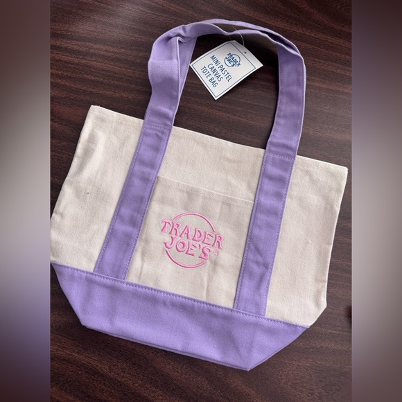 Set of 4 - Trader’s Joe pastel mini tote - 2026 Spring Released! NWT - Picture 5 of 6